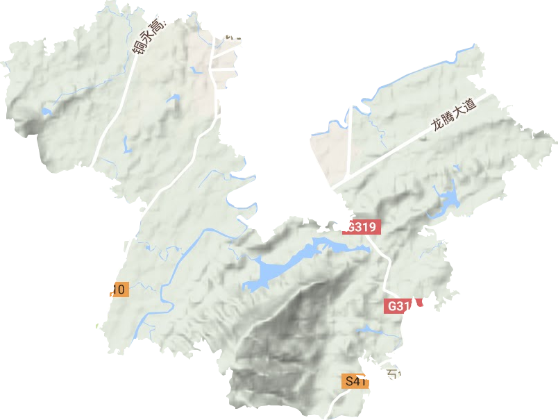 南城街道地形地图