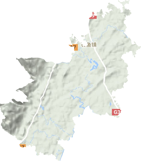 石鱼镇地形地图