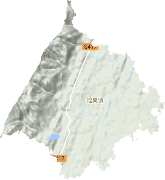 福果镇地形地图