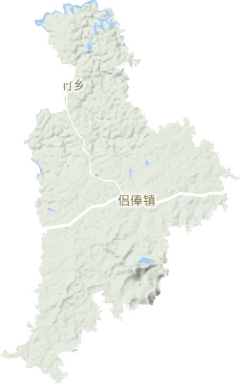 侣俸镇地形地图