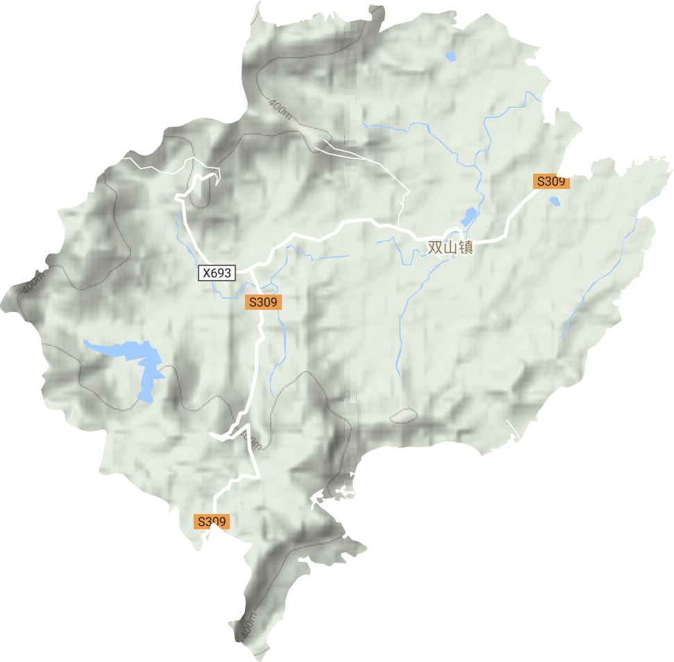 双山镇地形地图