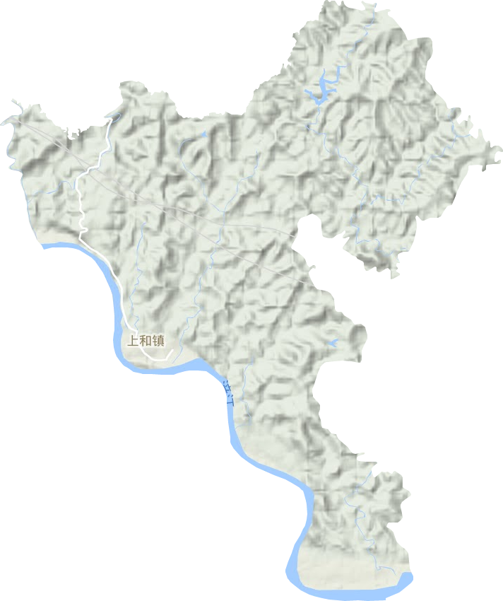 上和镇地形地图