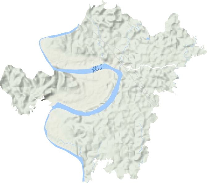 玉溪镇地形地图