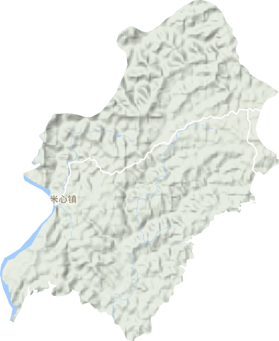 米心镇地形地图