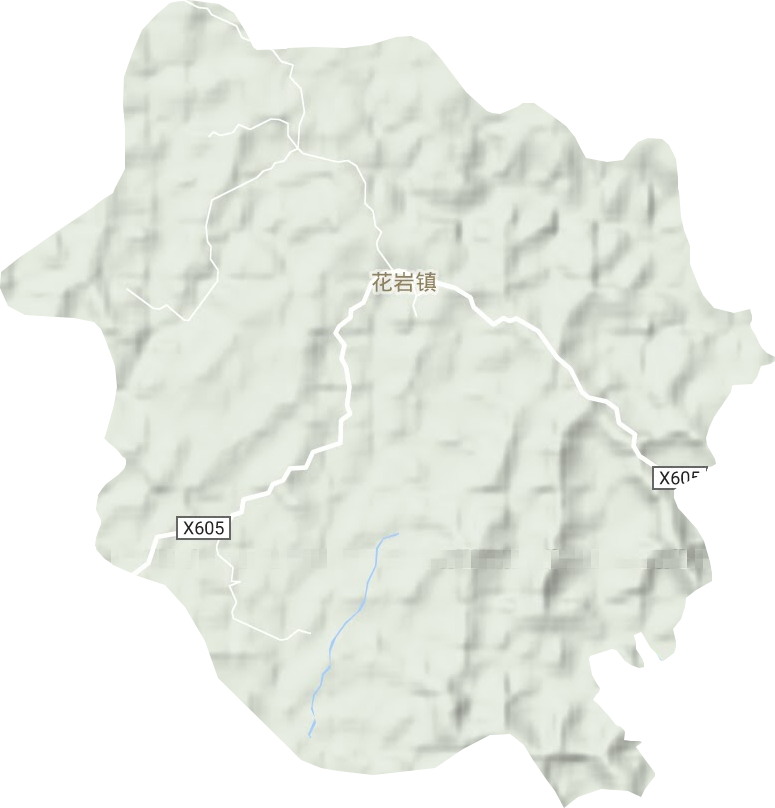 花岩镇地形地图