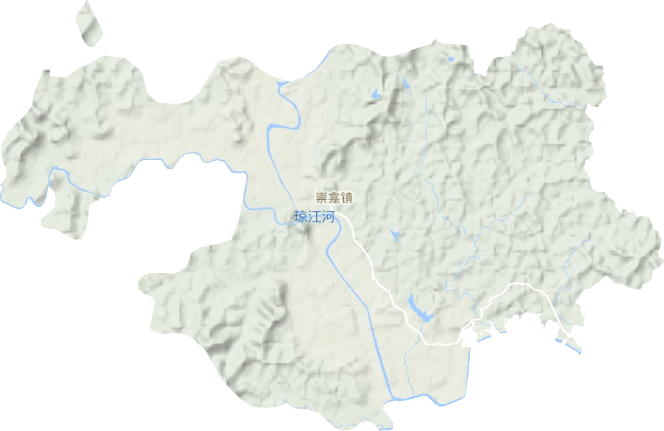 崇龛镇地形地图