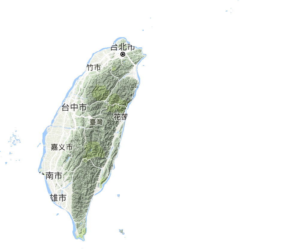 台湾省地形地图