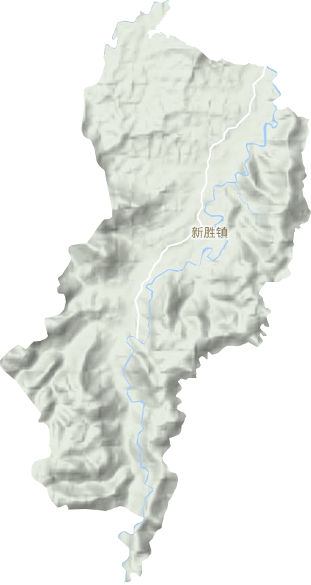 新胜镇地形地图