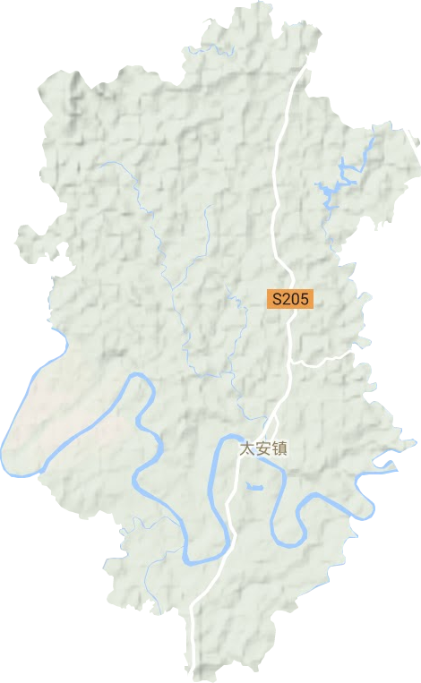 太安镇地形地图