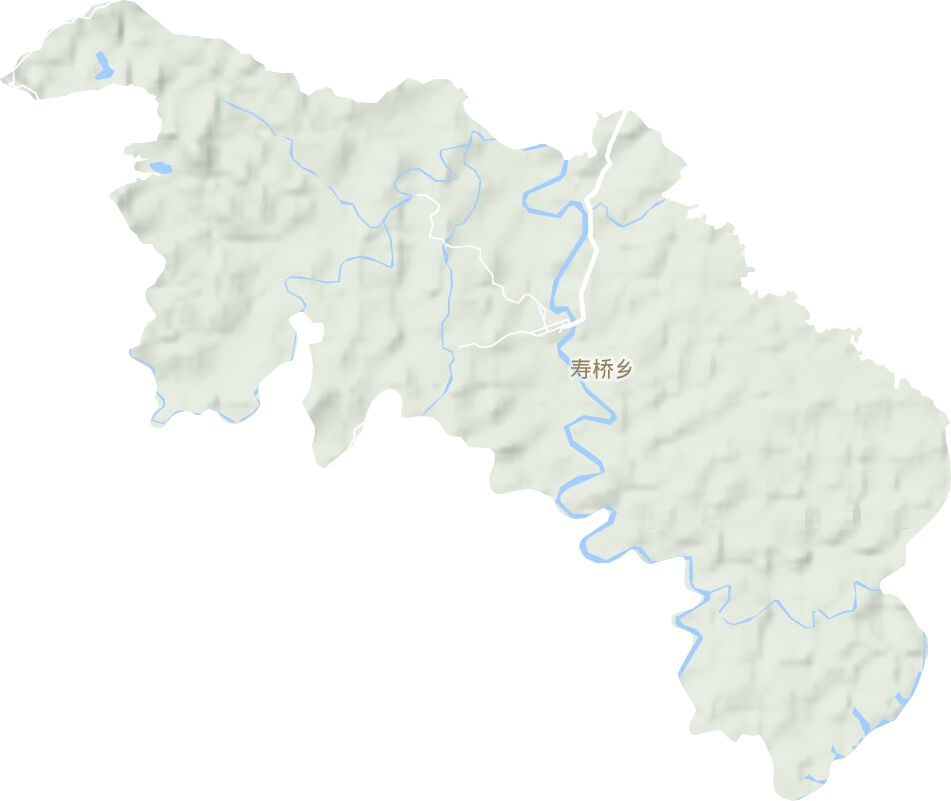 寿桥镇地形地图