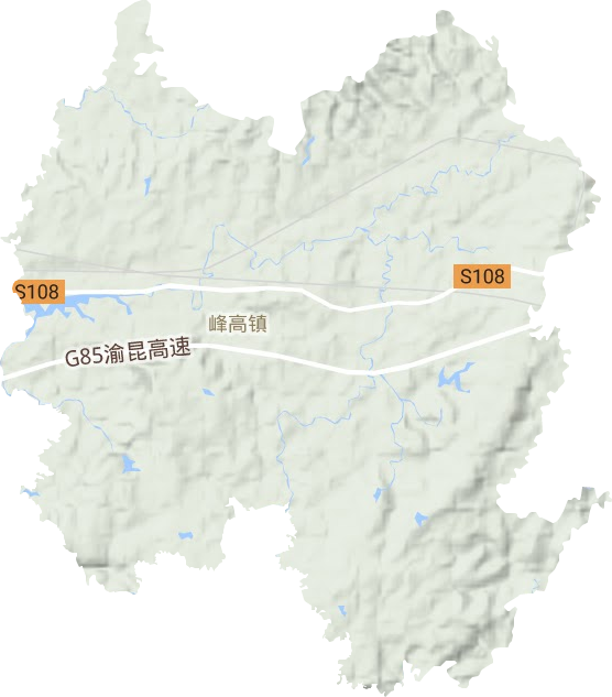 峰高街道地形地图