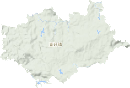 直升镇地形地图
