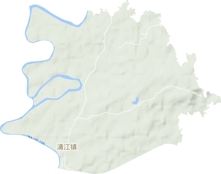 清江镇地形地图