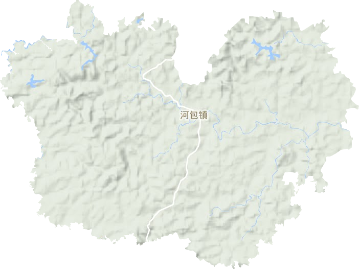 河包镇地形地图