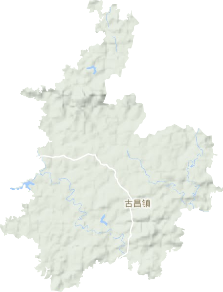 古昌镇地形地图