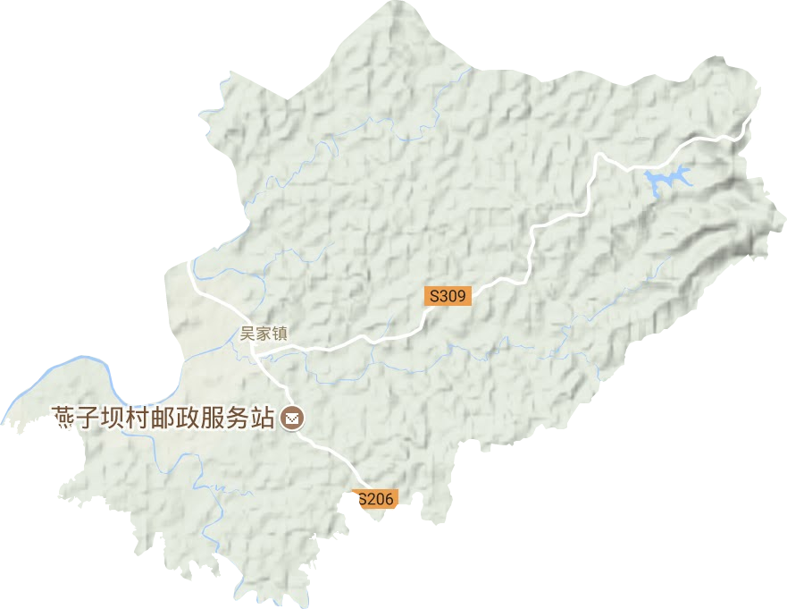 吴家镇地形地图