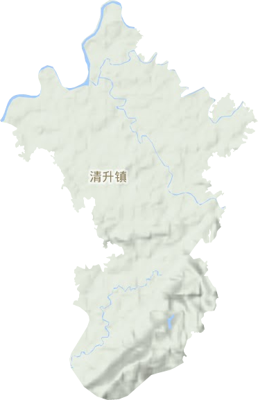 清升镇地形地图