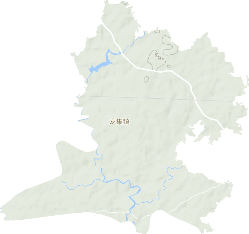 龙集镇地形地图