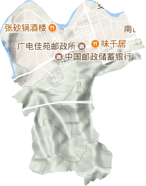 云枫街道地形地图