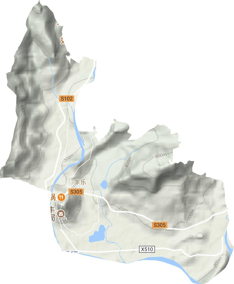 丰乐街道地形地图