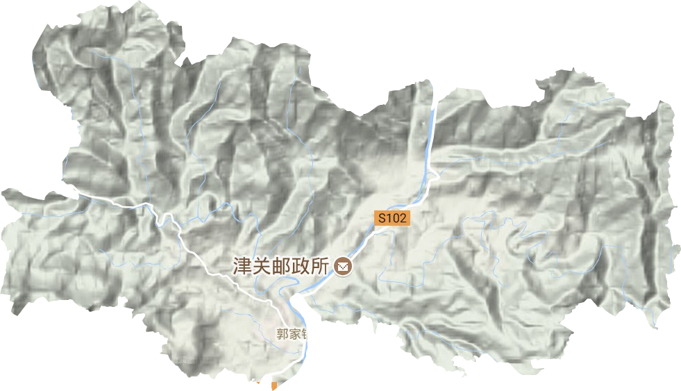 郭家镇地形地图