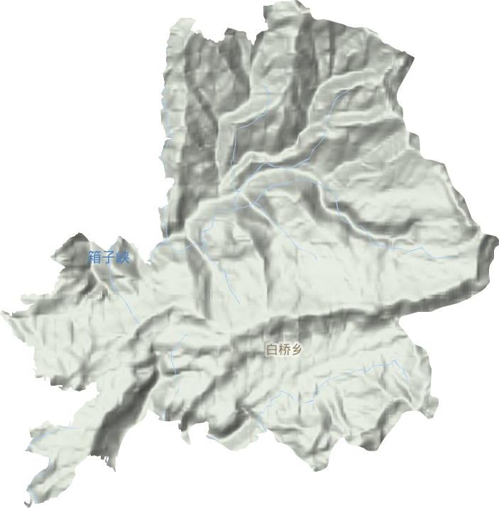 白桥镇地形地图