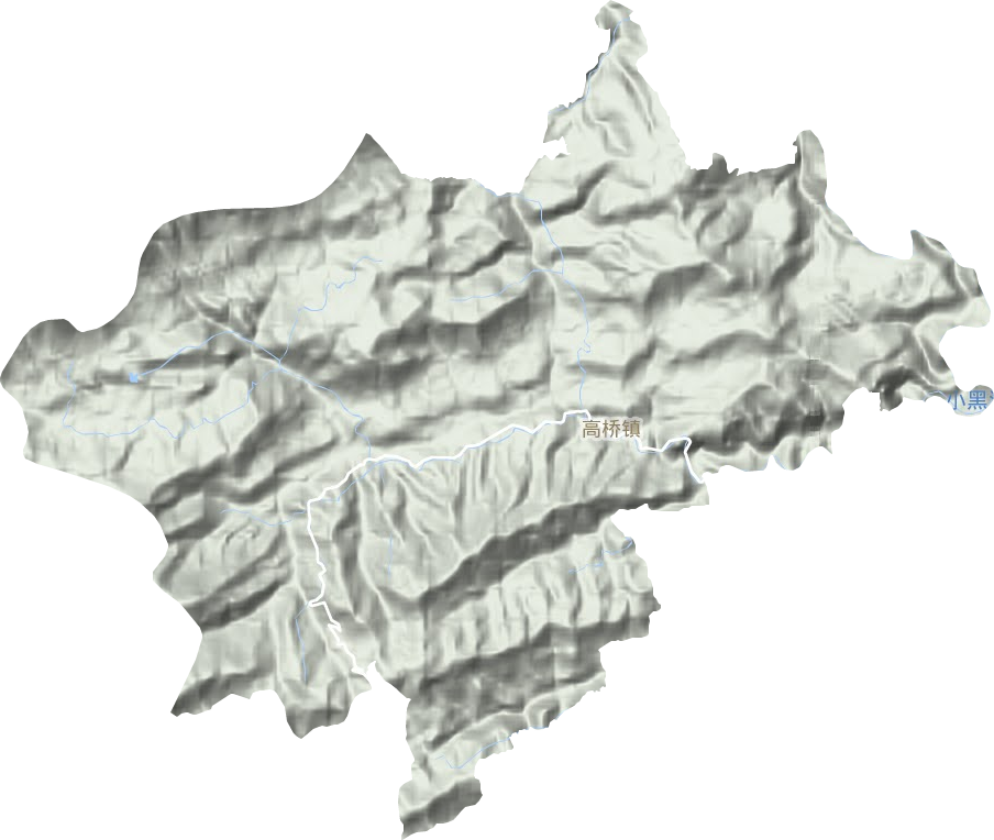 高桥镇地形地图