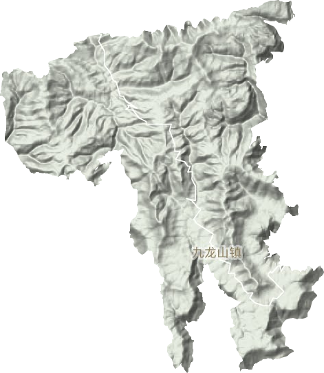 九龙山镇地形地图