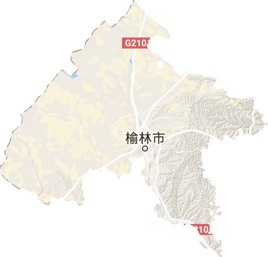 榆阳区地形地图