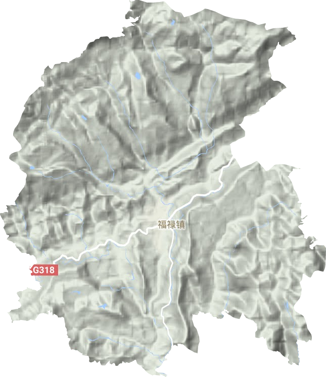 福禄镇地形地图
