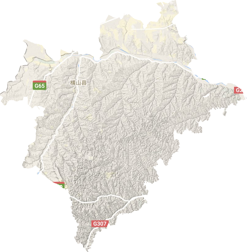 横山区地形地图