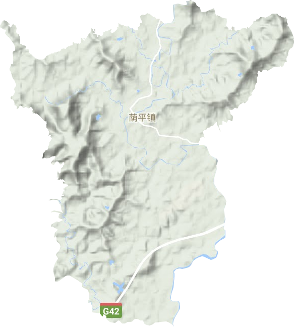 荫平镇地形地图