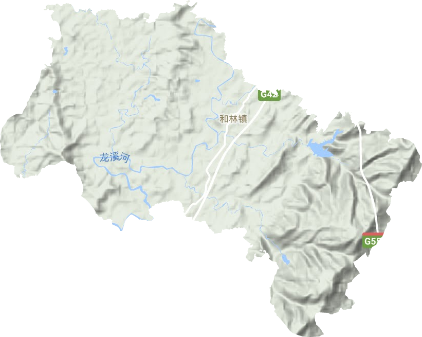 和林镇地形地图