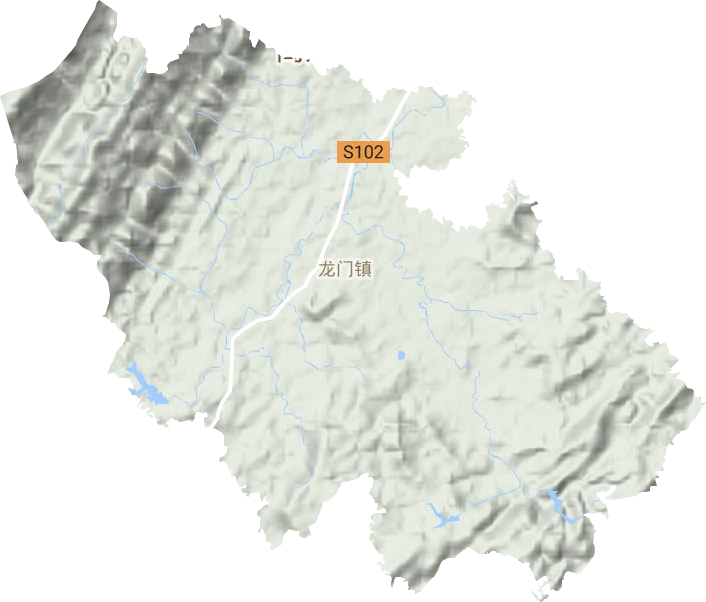 龙门镇地形地图