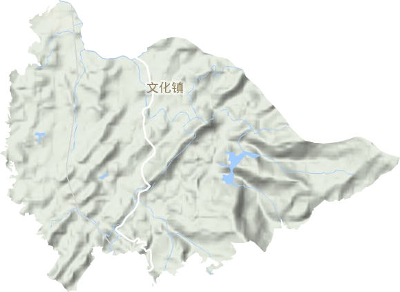 文化镇地形地图