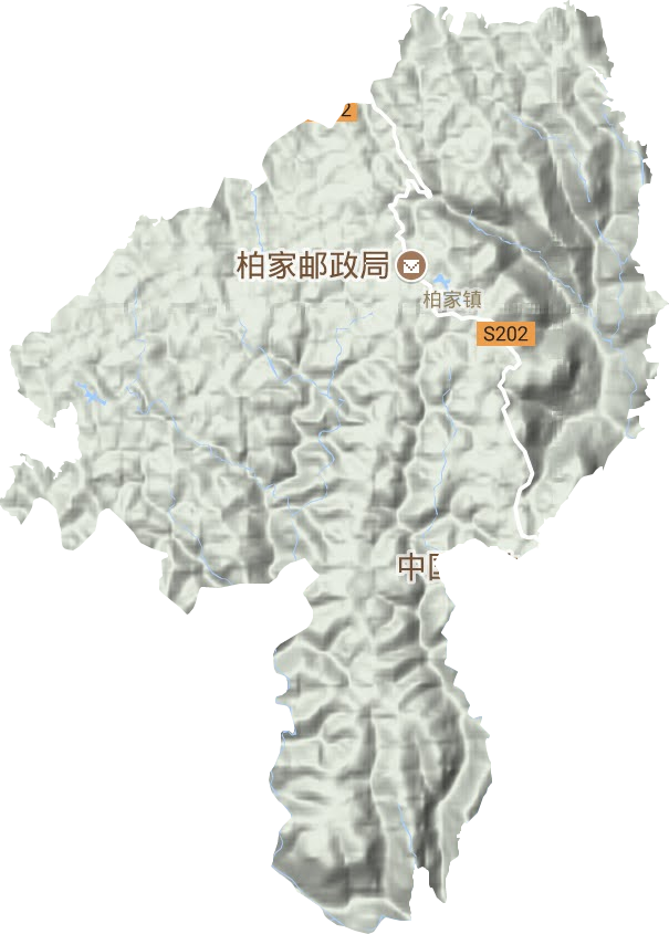 柏家镇地形地图