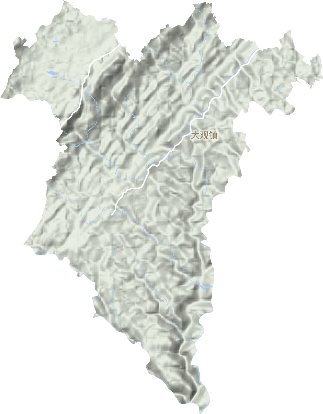 大观镇地形地图