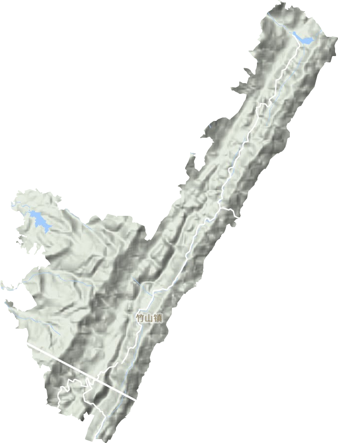 竹山镇地形地图