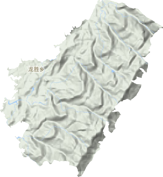 龙胜乡地形地图