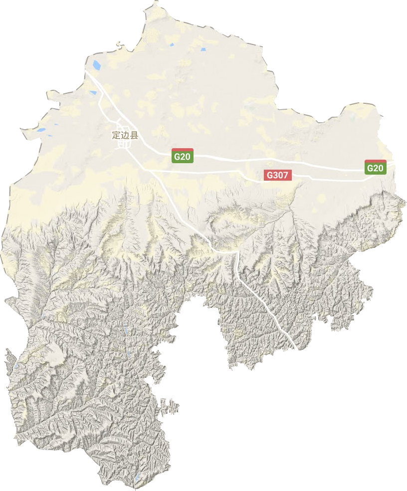 定边县地形地图