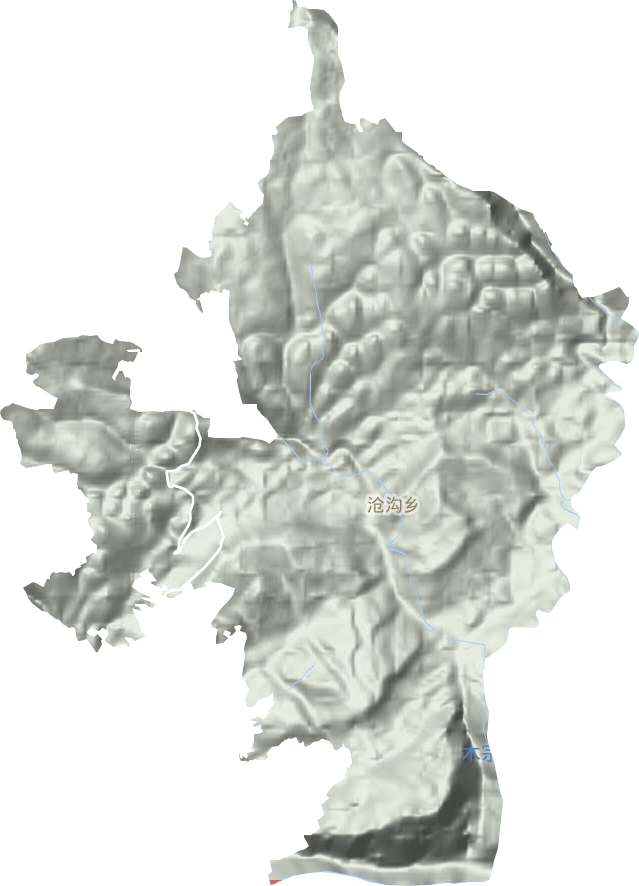 沧沟乡地形地图