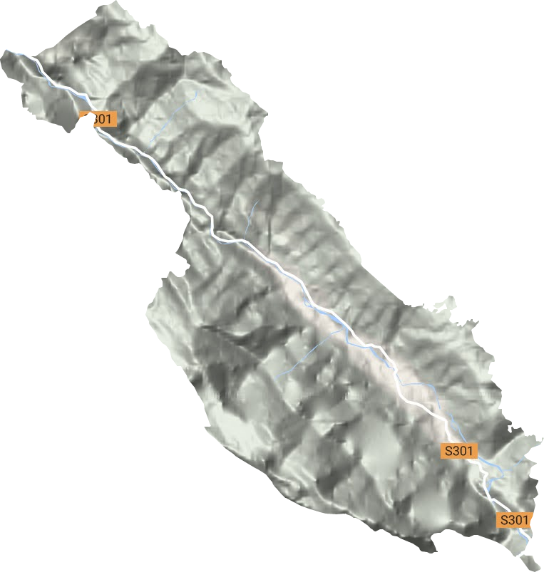坪坝镇地形地图