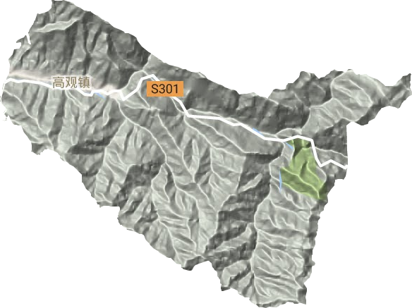 高观镇地形地图