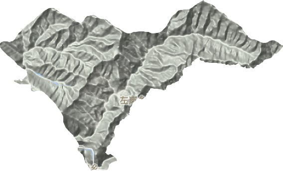 左岚乡地形地图