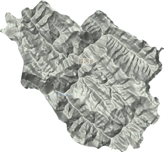 双河乡地形地图