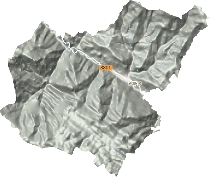 鸡鸣乡地形地图