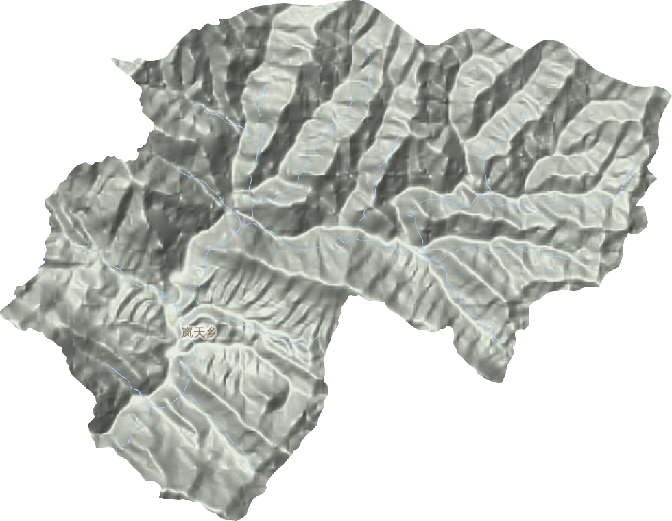 岚天乡地形地图