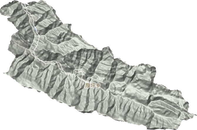 厚坪乡地形地图