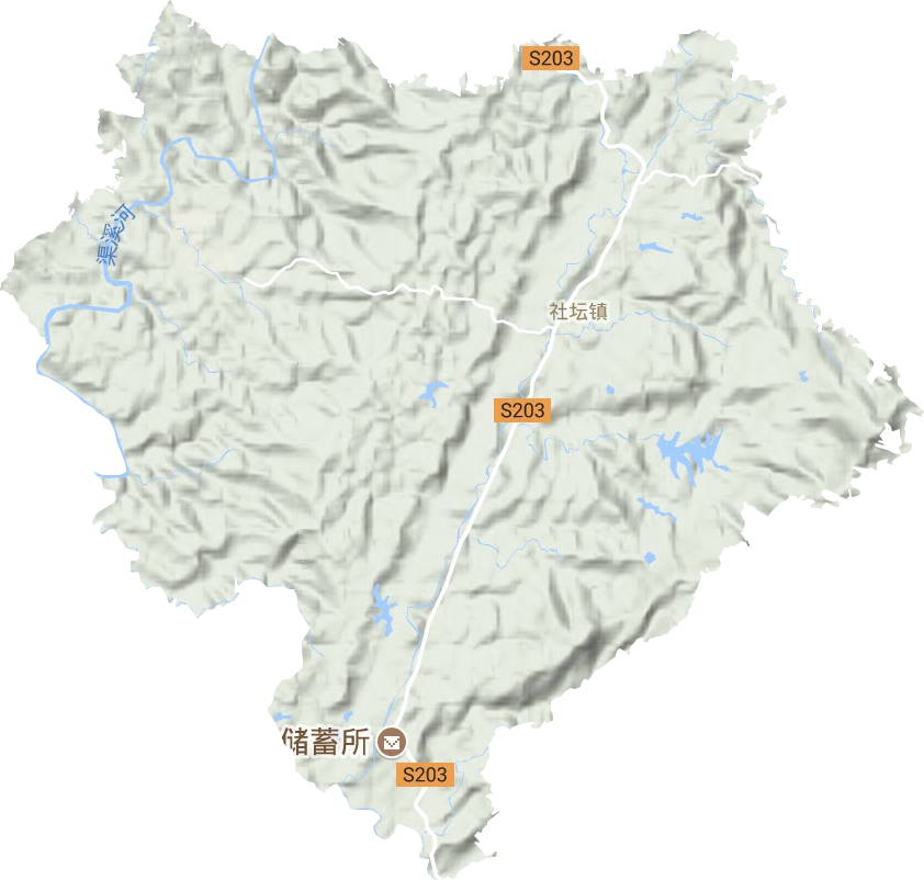 社坛镇地形地图