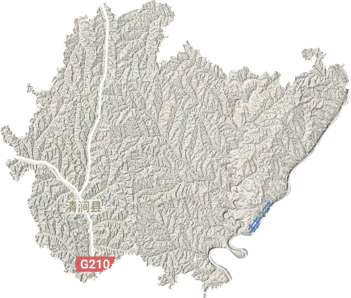 清涧县地形地图